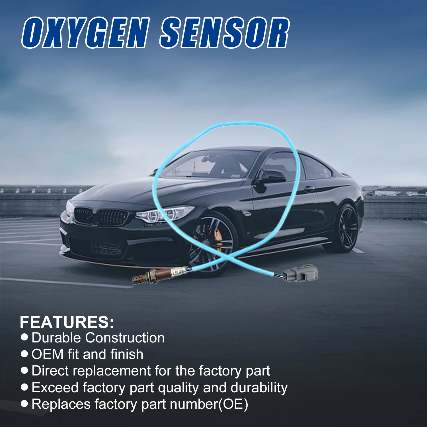 เซ็นเซอร์ออกซิเจนแลมบ์ดาหลังไอเสีย LR01366 สำหรับแลนด์โรเวอร์ เรนจ์โรเวอร์ 5.0L ปี 2010-2013 LR011711 234-4465