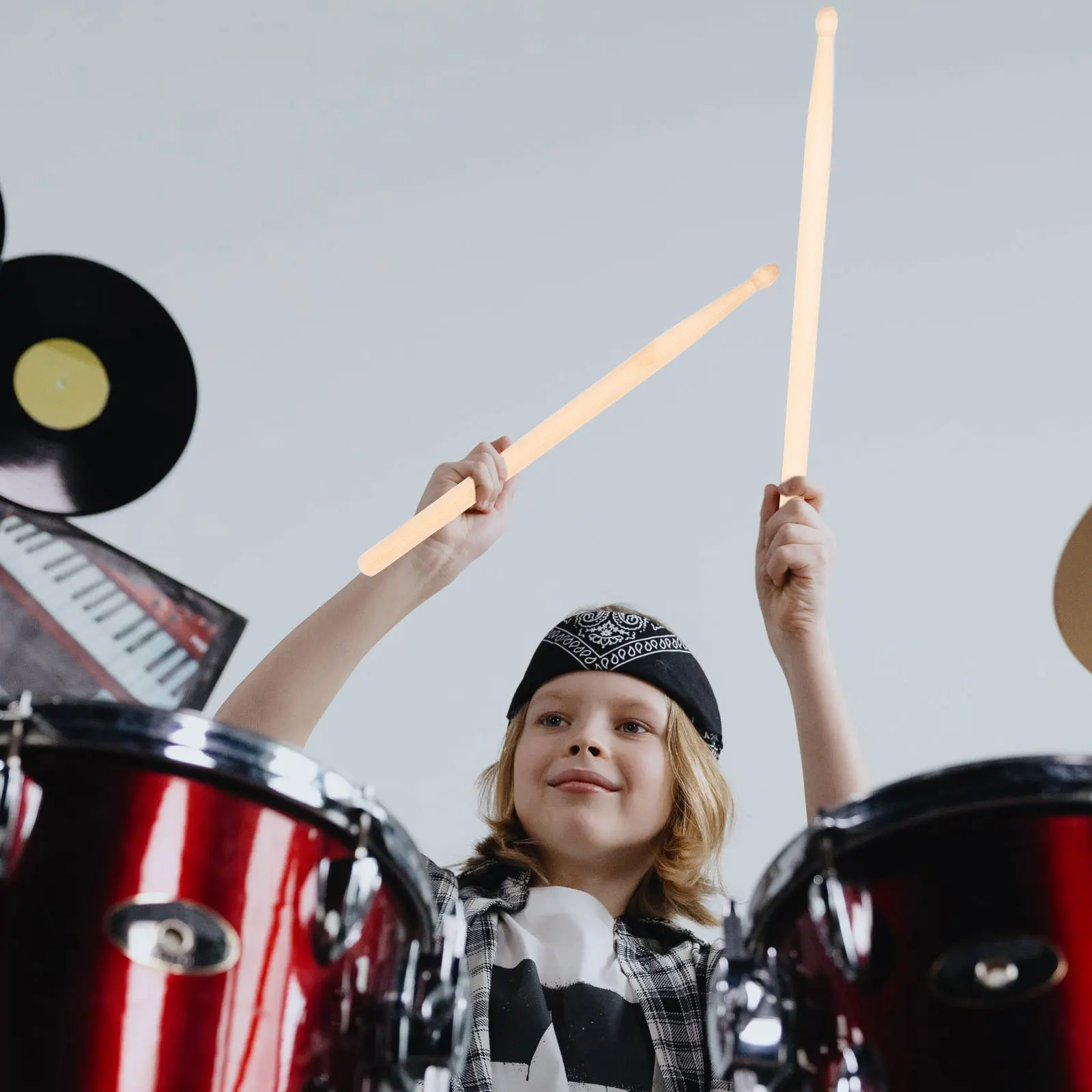 

4pcs Maple Drumsticks 2 Pair Smooth Surface For Stage Performance Instrument Stick Drum Accessories Wooden