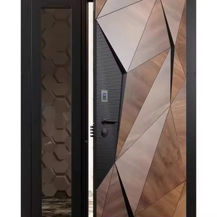 고품질 중국산 금속 현관문, 방탄 및 허리케인 충격 방지 기능으로 가정 안전 보장