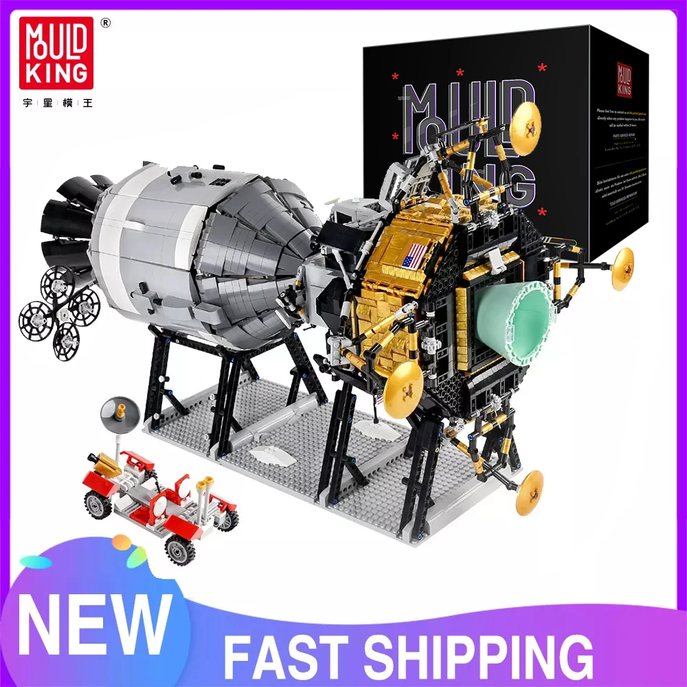 MOULD KING 21006 Star Plan Toys The MOC-26457 Apollo Spacecraft Model Assembly Building Block Brick Kids Christmas Gift