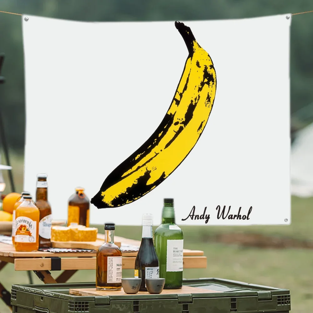 A-AndyS WarholS Arts Flag Creative Pattern Polyester Printed Banner Hand Pulled Flag Advertising Class Camping Birthday Outdoors