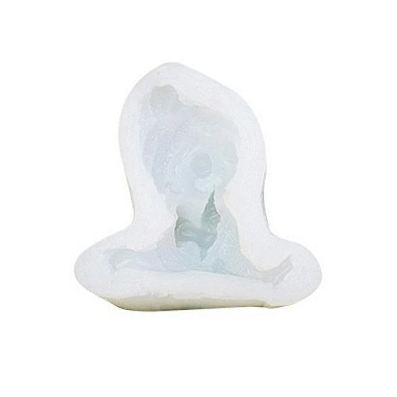 

H7BF 3D Beautiful Girl Silicone Flexible Safe Mould Clay Resin Ceramics Candy Fondant Candy Chocolate Soap Mould