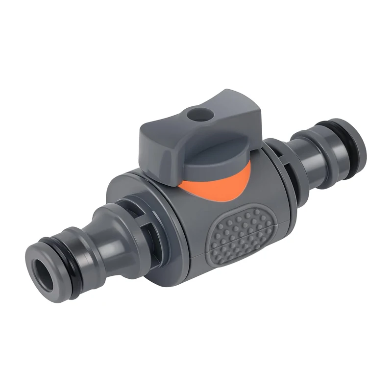 Double Male Hose Connectors 1/2Inch Double Male Hose-End Connector with Valve Plastic Hose End Connector Extender for Garden