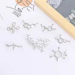 Molecule Brooch Serotonin Caffeine Dopamine Formula Badges Doctor Nurse Jewelry Chemical Teacher Student Gifts