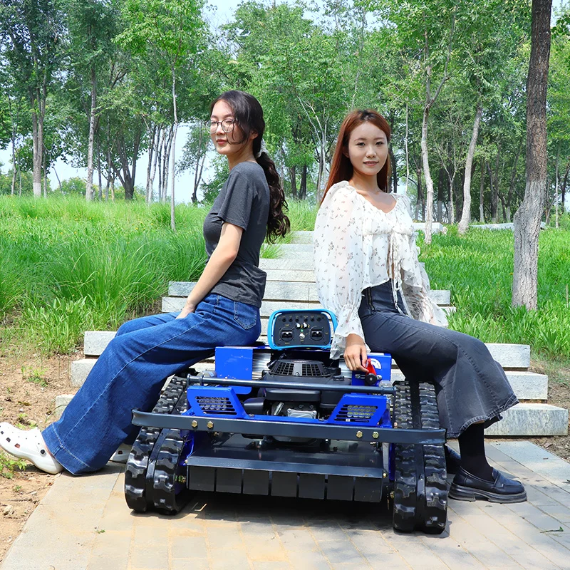 Customized All Terrain Remote Control Lawn Mower Crawler Intelligent Weeding Robot 4-stroke Self-propelled CE Approved