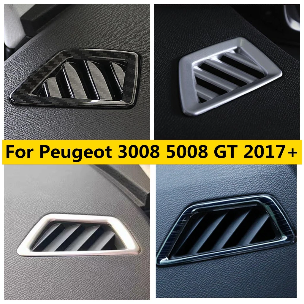 

ABS / Steel Air Conditioner Vnet AC Outlet Decoration Frame Cover Trim Fit For Peugeot 3008 5008 GT 2017 - 2023 Car Accessories
