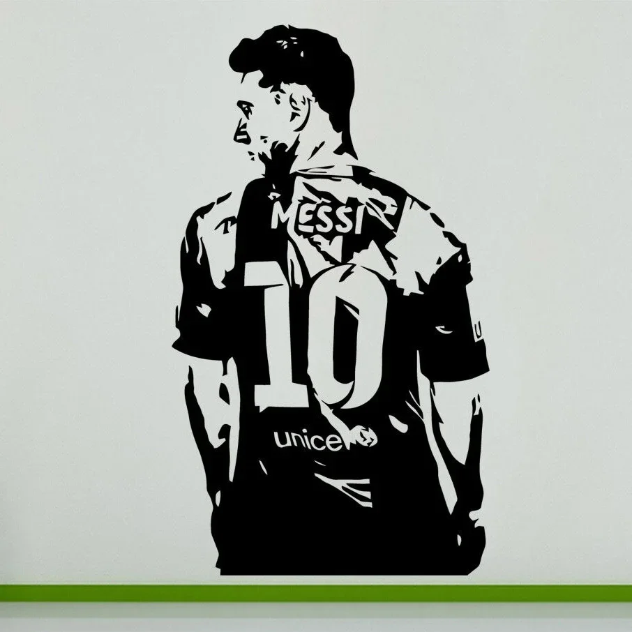 Calcomanía de pared de jugador de fútbol de Argentina, póster de decoración de dormitorio de niños, pegatinas de pared de atletas de fútbol, calcomanía de vinilo para decoración del hogar, A501