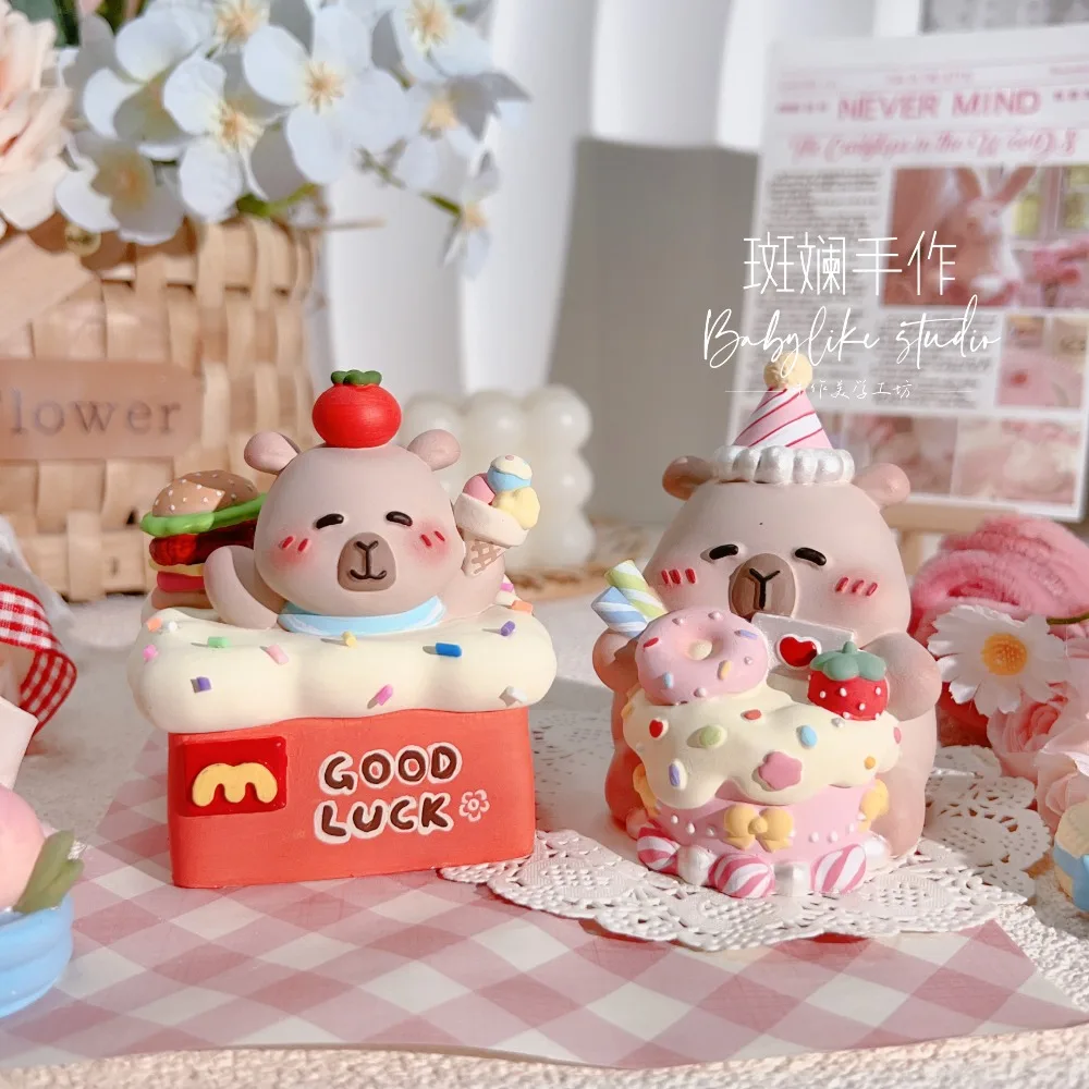 Cute Capibara Aromatherapy Plaster White Blank Model DIY Painting Sculpture Diy Hand-painted Decorative Items