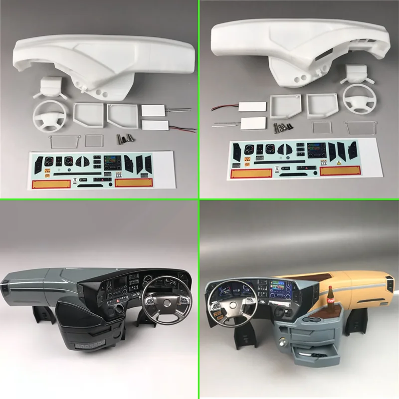 1:14th Scale RC Truck Plastic Left/Right Peptide Interior Center Console for Tamiya BENZ 3363 1851 56348 ACTROS Model Car
