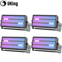 U'King 4Pcs 120W LED Party Strobe Light RGBW Wall Washer Light Bar DMX Strobe Stage Effect Lighting For DJ Disco Church Wedding