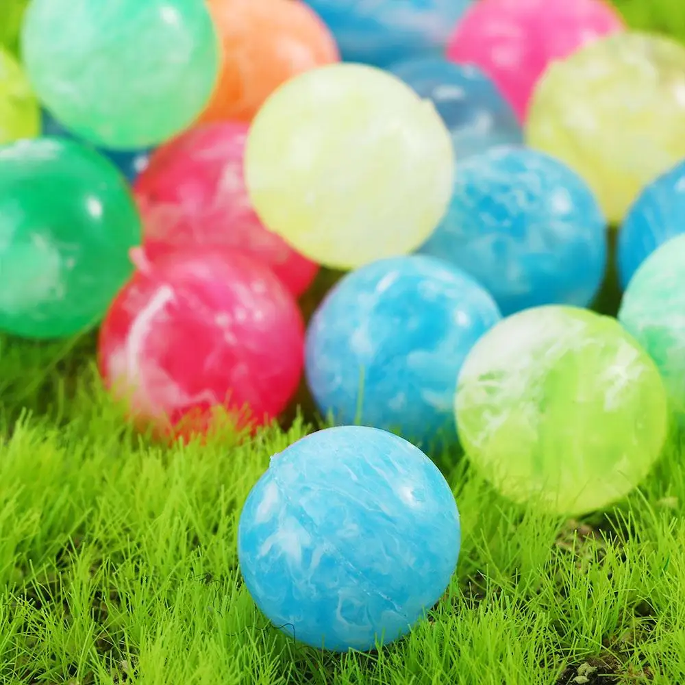 20 piezas de bolas que rebotan en forma de nube para niños, Mini bolas que rebotan de remolino de neón de 19mm, Kit a granel, de goma, antiestrés, divertido, Mini juguete para juegos al aire libre