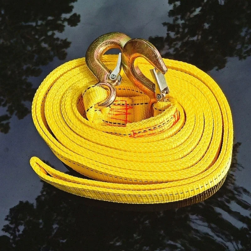 1 Pcs 5M/6M/7M Car Tow Cable Heavy Duty 6Ton/8Ton Trailer Rope Towing Pull Rope Strap Hooks Van Road Recovery Car Accessories