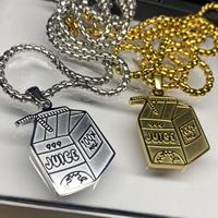 Hip Hop Pendant Necklace Singer Rapper Letter Name Chain Necklace Fans Memorial Jewelry Gifts for Men Women Accessories