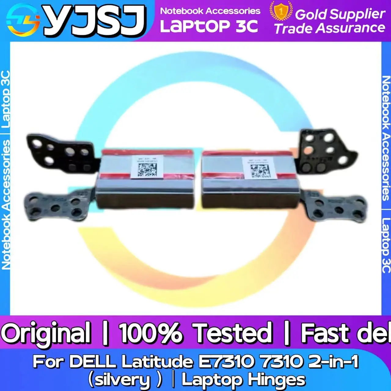New Original Laptop Notebook Hinges For DELL Latitude E7310 2in1 7310 2-in-1（silvery）built-in left and right LCD Screen Hinge