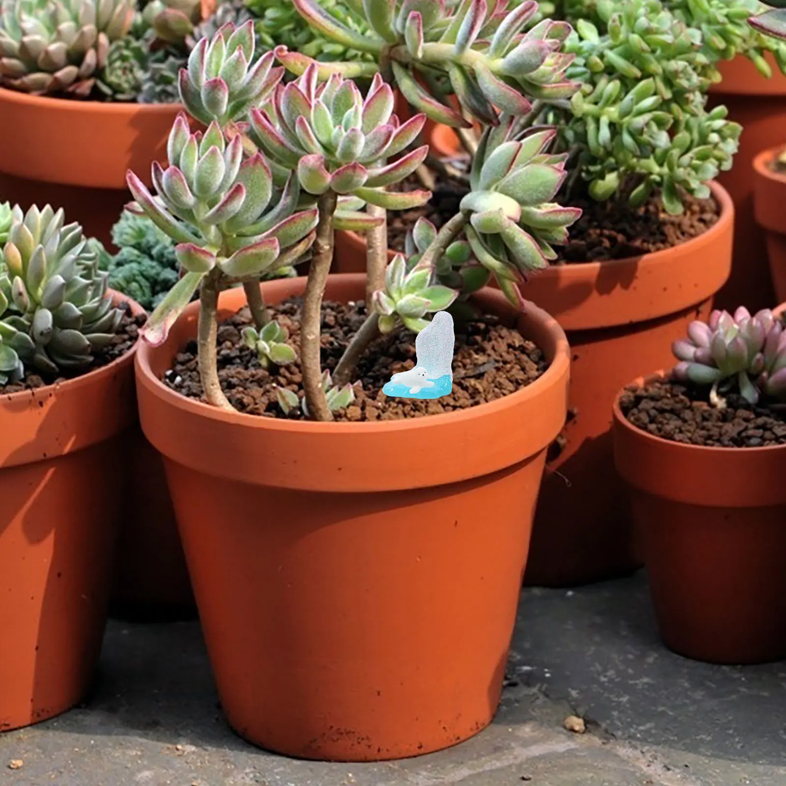 

4 Pcs Micro Landscape Statue Iceberg Sculptures Home Decor Figures Playset Mini Figurines Animal Landscaping Ornaments