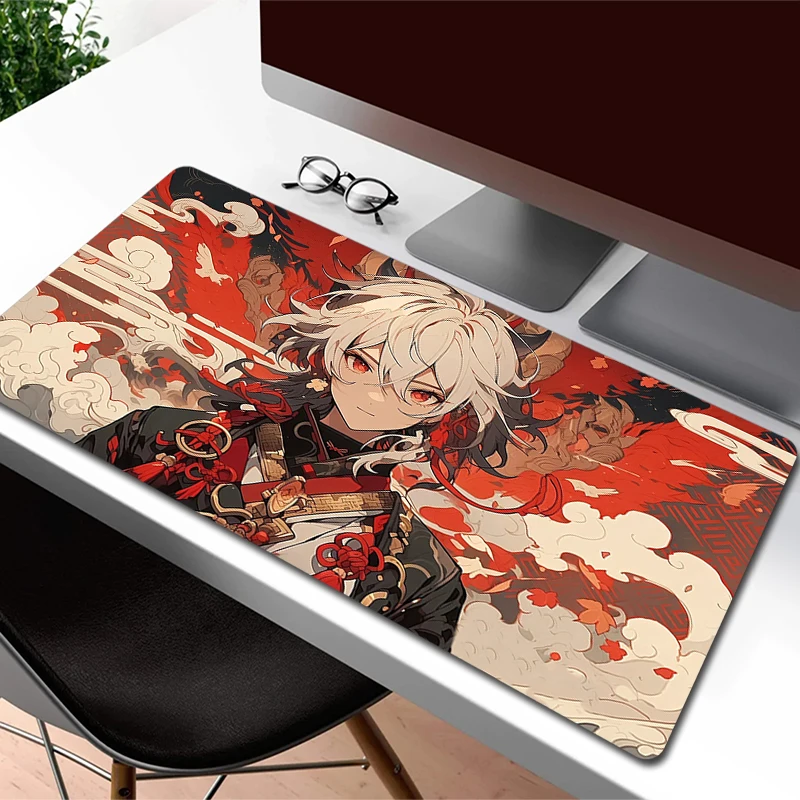 

Genshin Impact Kaedehara Kazuha Mouse Pad Large Gaming Mousepad Gamer Mouse Mat Anime Locking Edge Desk Mat Non-Slip Accessories