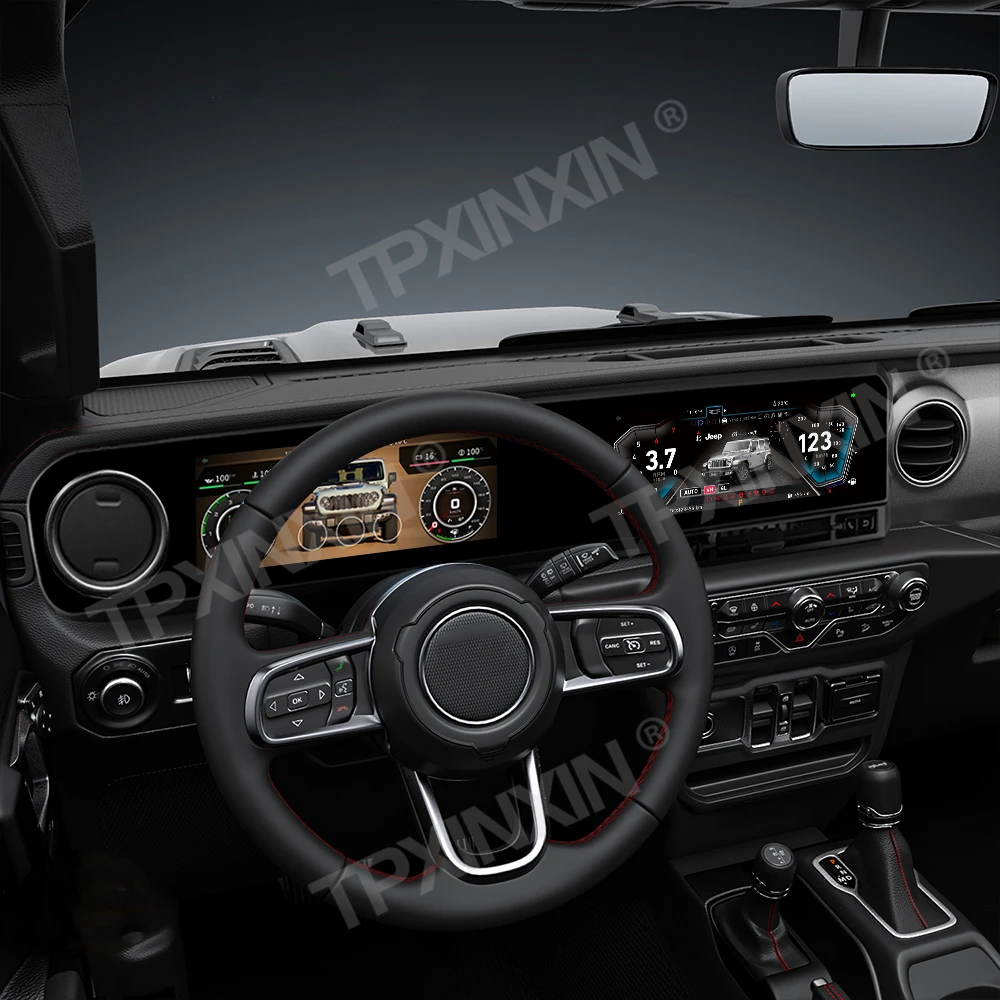 Hot Items Car Radio For Jeep Wrangler JL Gladiator JT 2018-2024 Dashboard Speed Meter Screen Carplay 4*4 Digital Cluster Unit 5G