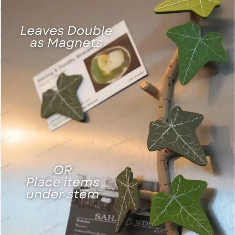 Fridge Magnet 3D Printed Artificial Ivy Christmas Creative Decor for Home Refrigerator Kitchen Festival Use