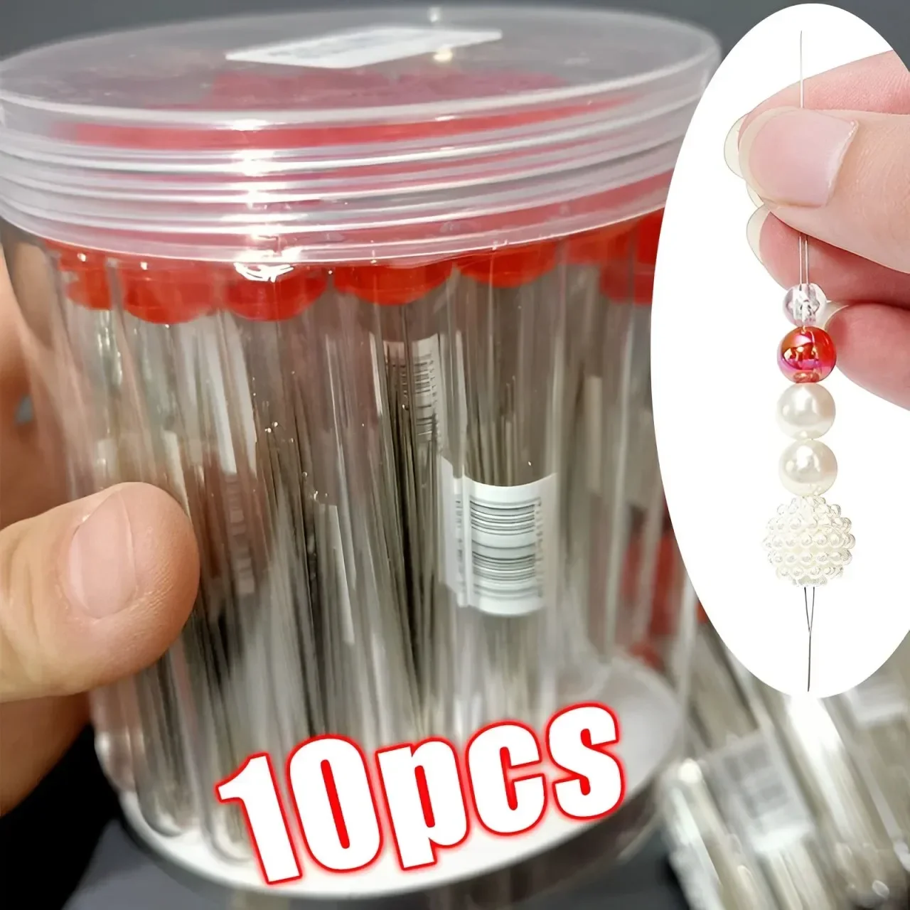 5/10pcs Beading Needles Seed Beads Needles Big Eye DIY Beaded Collapsible Beading Pins Open Needles for Jewelry Making Tools