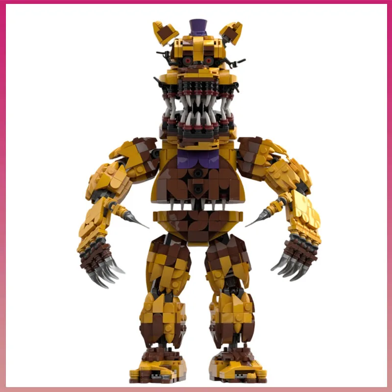 

1017PCS NEW MOC Nightmare Fredbear Five Nights At Freddy's Action Figures Model Building Blocks Brick Creative Assembly Toy Gift