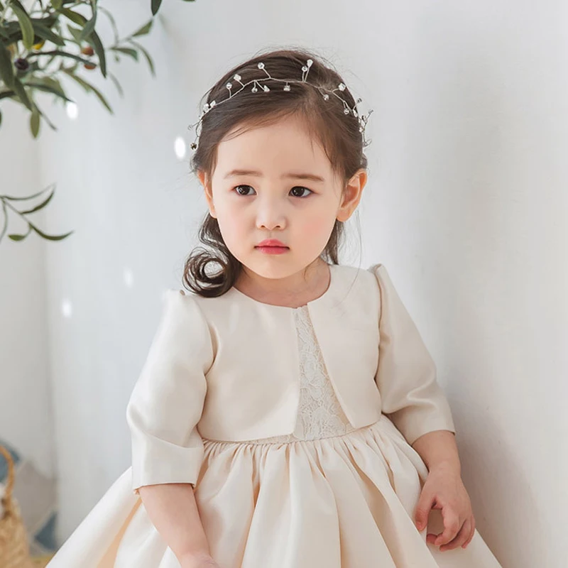 IYEAL Little Flower Girls Wedding Dress Children's Princess Dress Piano Performance Dress Baby's 1st Birthday Dress