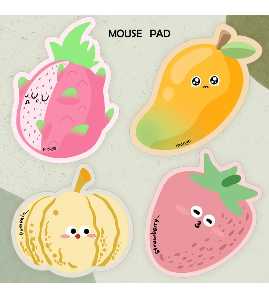 Cute cartoon fruit special-shaped mouse pad small wrist pad portable office desktop mouse pad