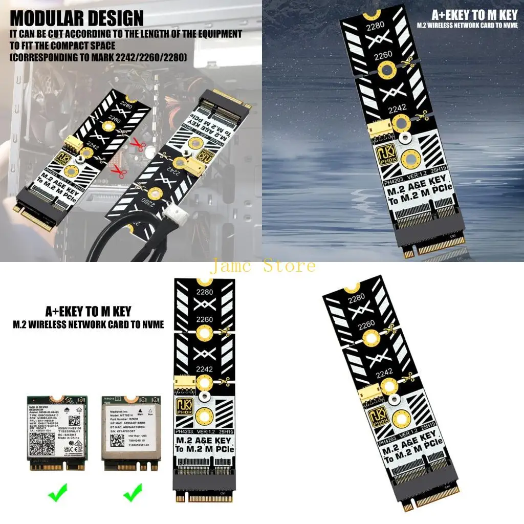 

LX0B M.2 Adapter for Transforming A+E Slot to M Enabling WiFi Upgrades
