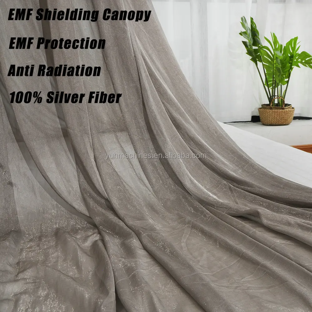 EMF Safe Bed Canopy - 100% Silver Mosquito Net for Radiation Shielding