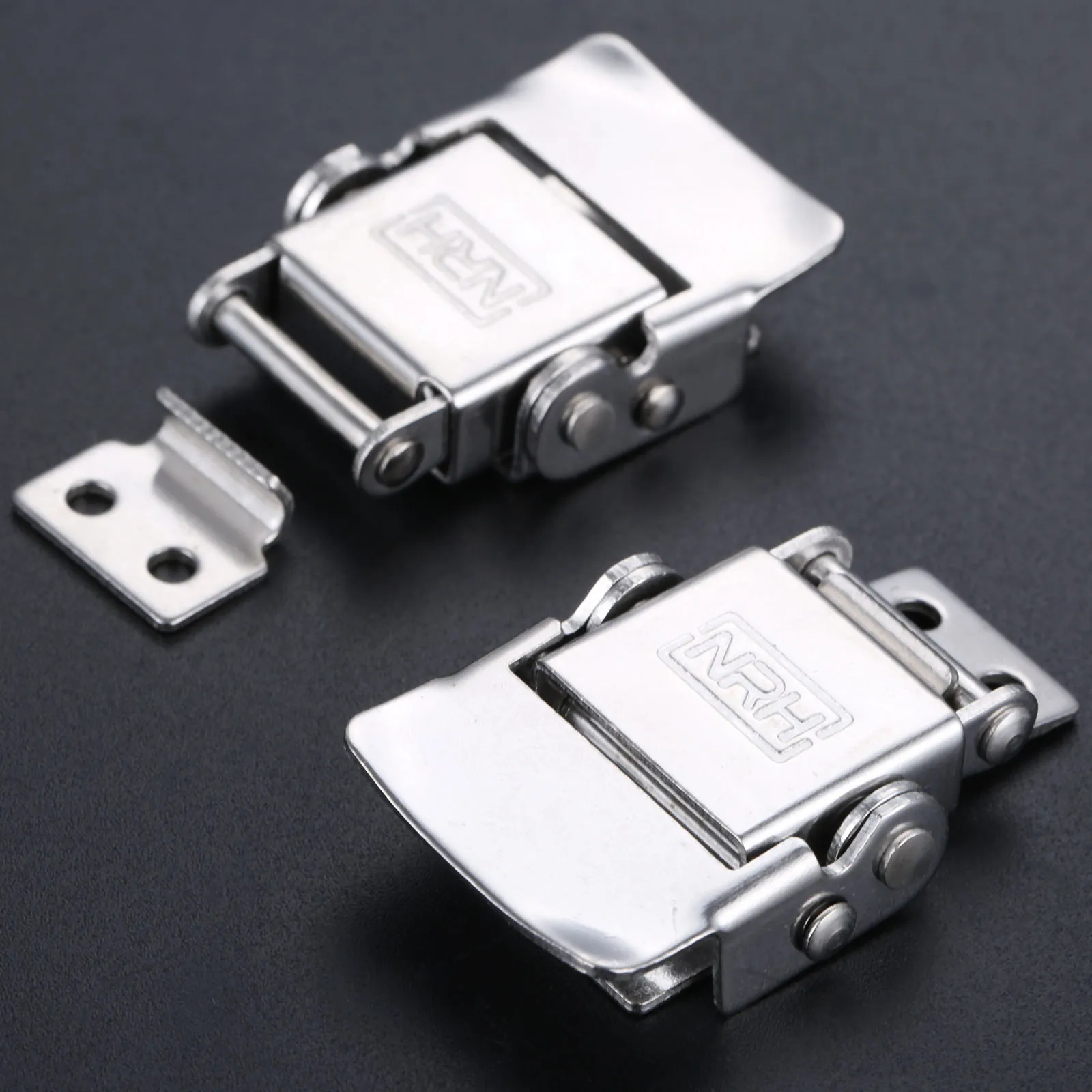 2Pc Stainless Steel Luggage Hardware Lock Suitcases Wooden Box Toggle Latch Buckle Clasp Industrial Bags Hasp Box Buckle 46*27mm