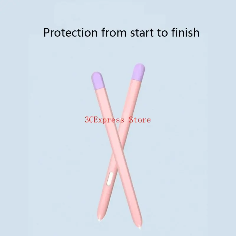 터치 스타일러스 펜 교체 팁/탭을위한 부드러운 실리콘 탭 귀여운 색상 태블릿 실리콘 연필 케이스