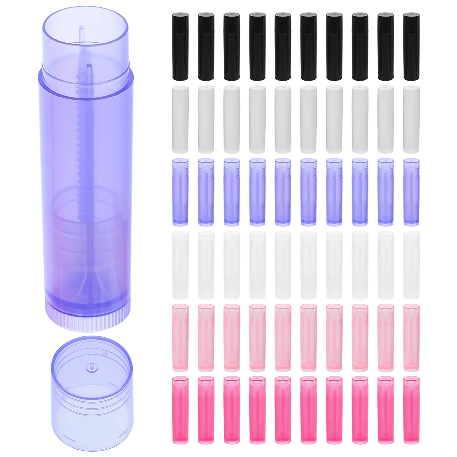 

60 Pcs Lipstick Tube Truffle Liner Plumper Empty Gloss Bottles Tubes DIY Containers Filling