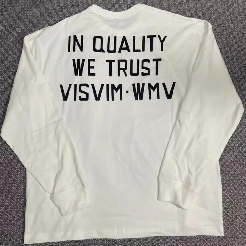 Tokyo Japan VISVIM T-shirts Men Women Couples Japanese Streetwear Harajuku Style Round Neck Long Sleeve Top Tee