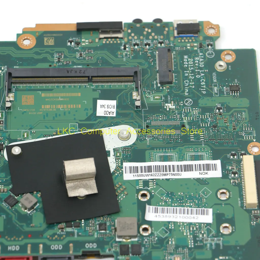 ใหม่สำหรับ Lenovo C20-00 C2000 AIO All-In-One เมนบอร์ด AIA30 LA-C671P IBSWSC 00UW162 Mainboard SR2A9 N3050 DDR3 100% ทดสอบ