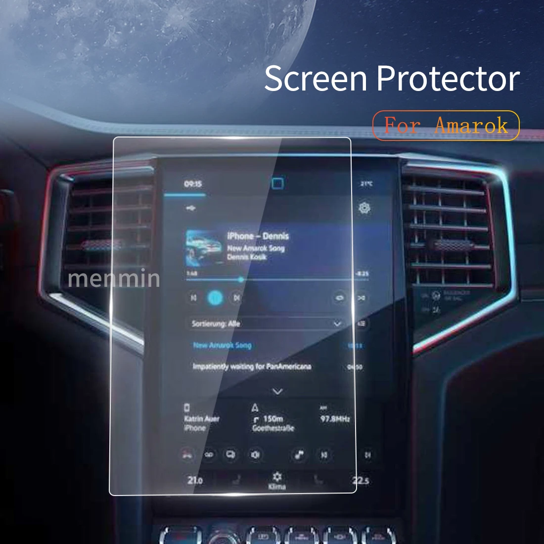 

Car Stickers Screen Protector For Carplay VW Amarok 2023 Display Tempered Glass Protective Film Navigation Auto Accessory 12inch