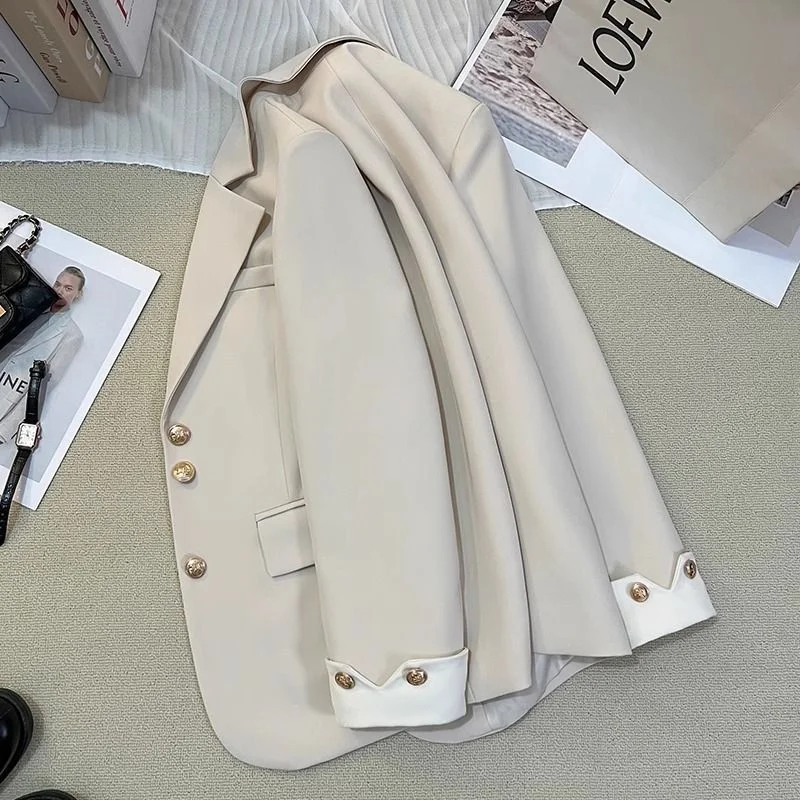 2024 New Office Blazer Women Suit Women\'s Autumn Long Sleeve Single Breasted Business Outerwear Stylish Tops Lady Jackets