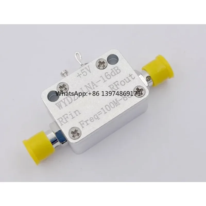 

1PC LNA RF Broadband Amplifier 100M-8G With Good Flatness P1dB=15dBm G=16dB