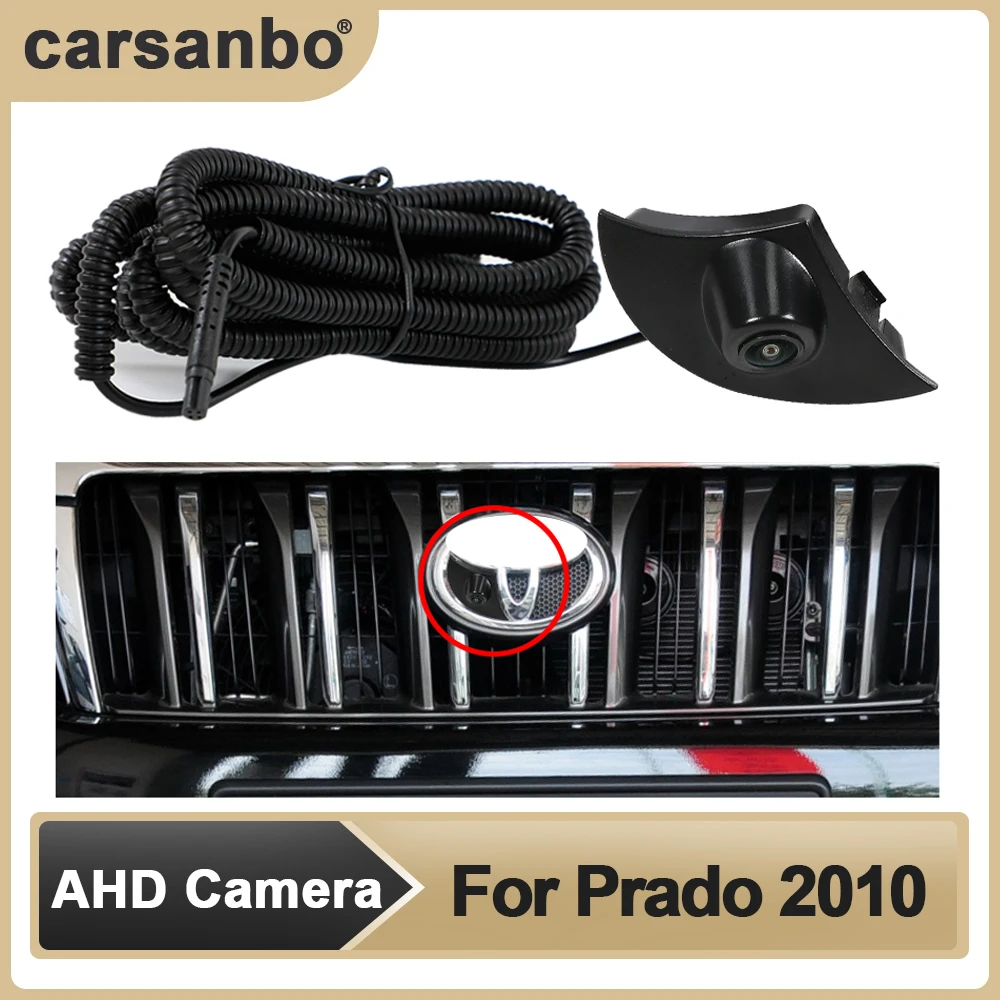 Car AHD Front View OEM Camera HD Night Vision Fisheye 150 °Chrome Camera for Land Cruiser Prado 2010 Parking Monitoring System