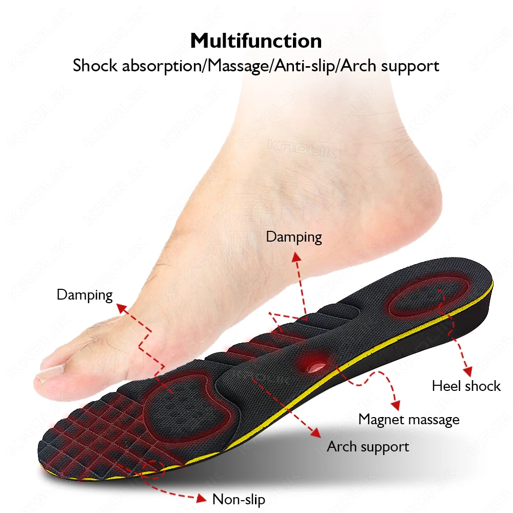 Invisible Magnet 2-5cm Height Increase Insoles Templates Memory Foam Female Heighten Insert Shoe Sole Pad Growing Unisex Cushion