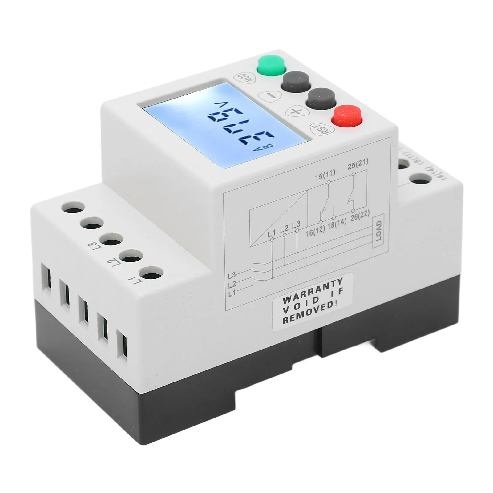 

Under Voltage Protector Voltage Phase Protector 3 Phase 3 Wire Over Under Voltage Protector Monitor Relay AC 208‑480V