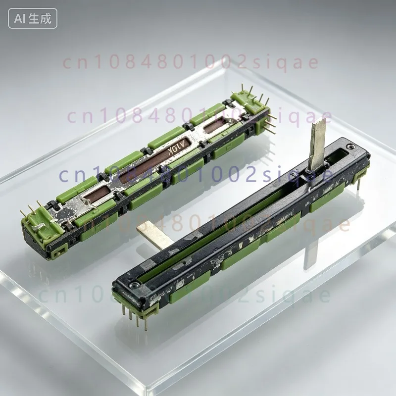 Pack FOR Taiwan Alpha Straight Slide Potentiometer,75mm 60-Step,Dual Channel A10K,Mixing Console Fader