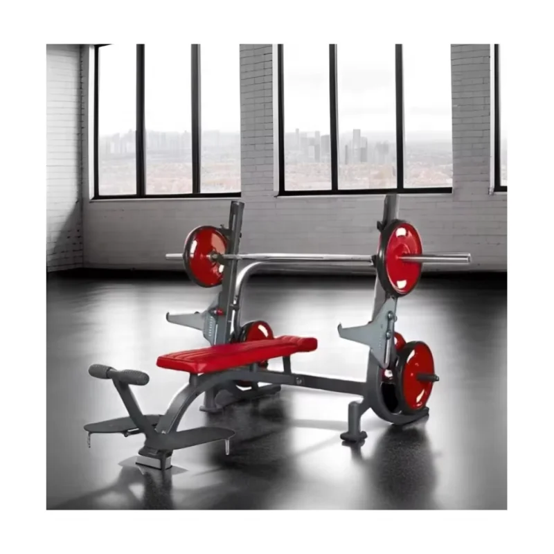 Flat Bench Multi-Purpose Use Commercial Gym Equipment Durable Plate Loaded Multi-Adjustable Press Weight Bench Strength Training