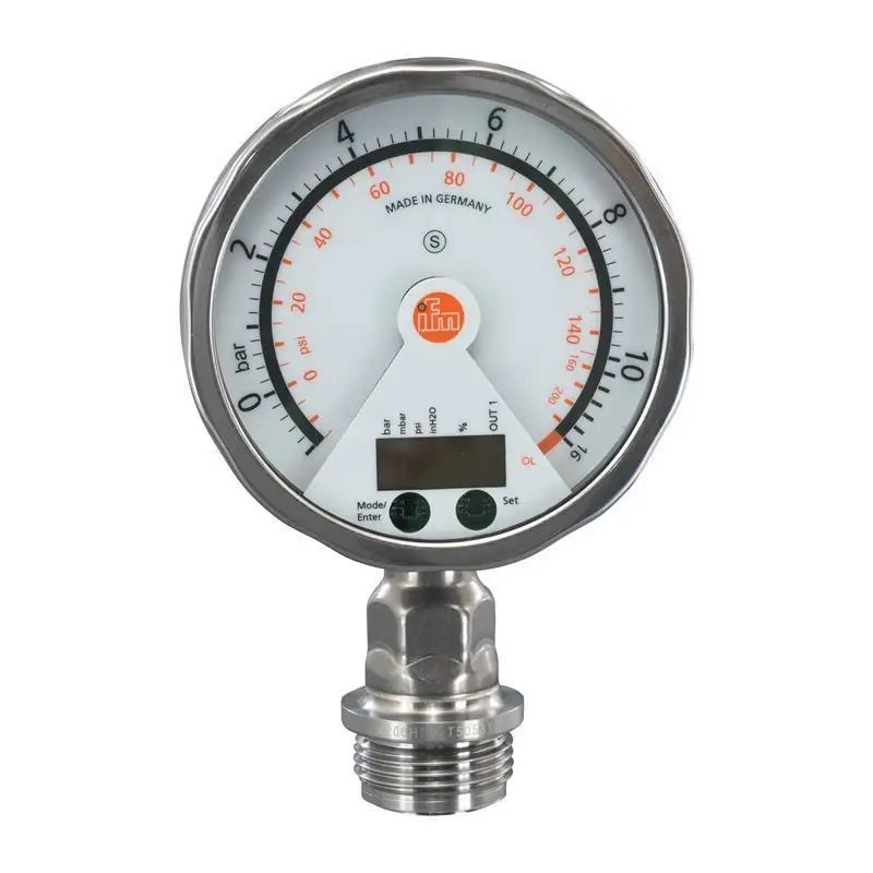 

Genuine German IFM Flush Pressure Sensor with Analogue Display PG2794