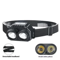 Super Bright Led Headlamp Use Buit-in Battery Rechargeable Fishing Headlight Outdoor Hunting Camping Waterproof Head Light