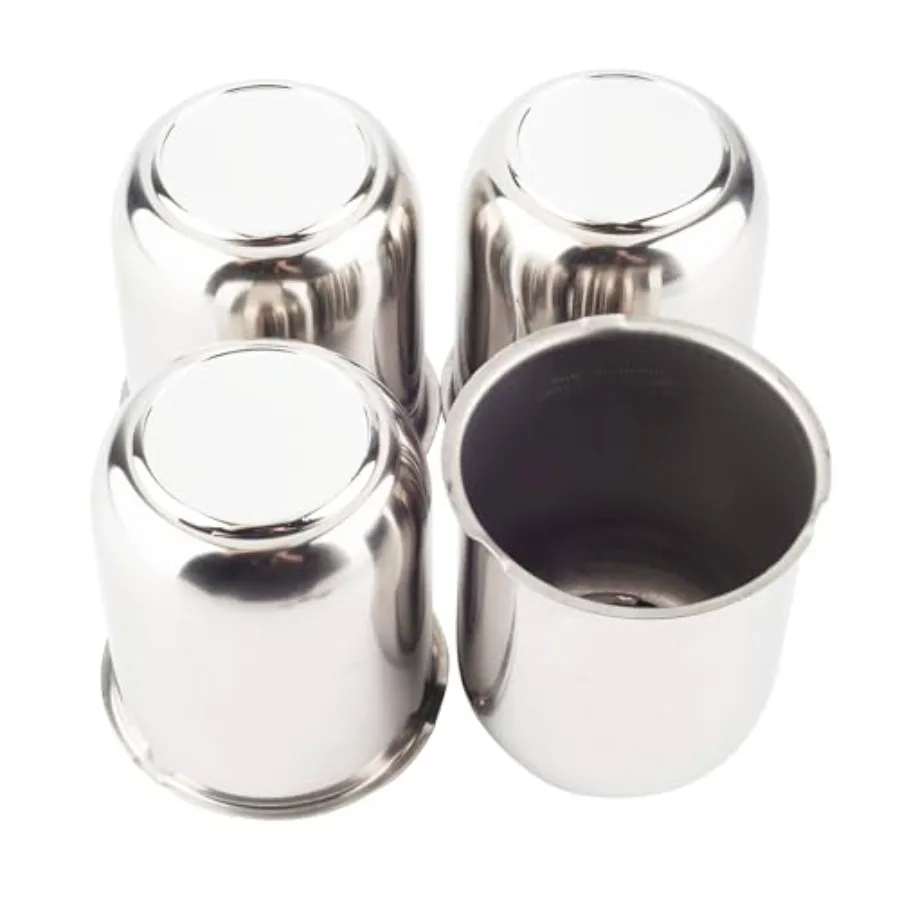 

3.19 Inch Stainless Steels Trailer Wheel Center Caps Fit 3.19" Center Bore Truck Trailer RV SUV Wheels Rims Chrome Silver Push