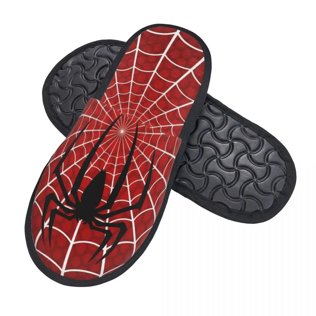 Custom Spider Man Cartoon Superhero Memory Foam Slippers Women Cozy Warm House Slippers