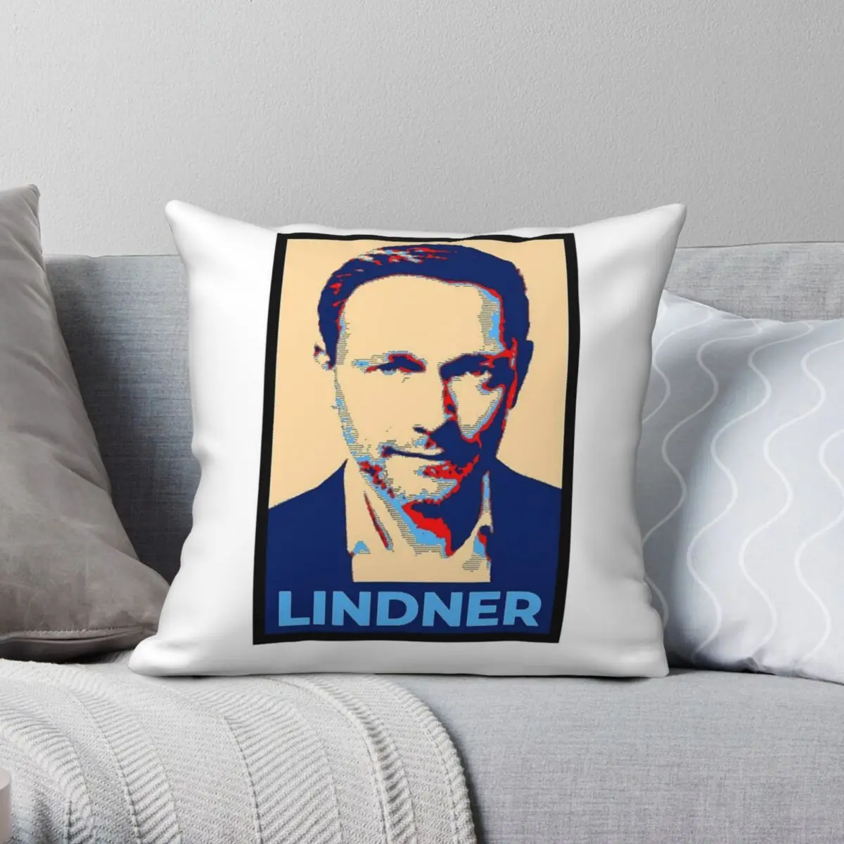 Christian Lindner Finance Pillowcase Polyester Linen Velvet Creative Zip Decorative Sofa Cushion Cover