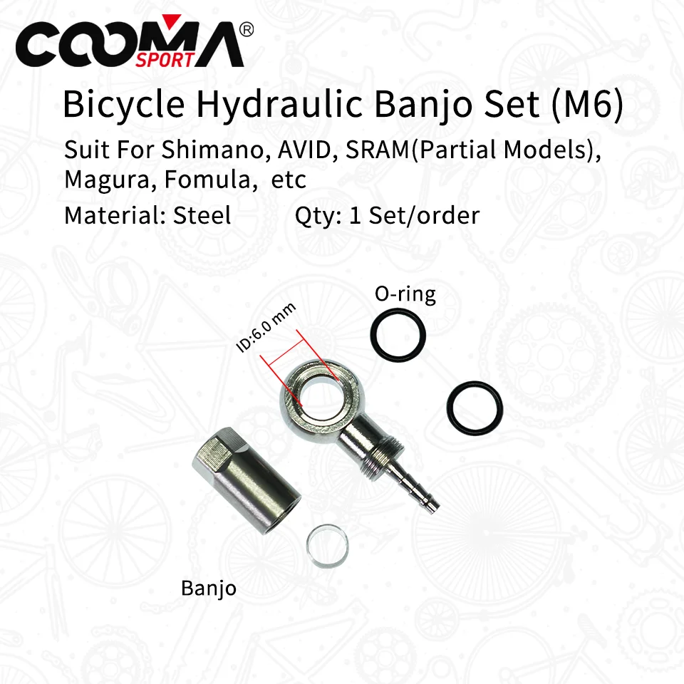 1 or 2 Sets Bicycle Disc Brake Banjo Connector for Shimano, Magura, AVID, SRAM, Formula Brake System, Olive & Banjo