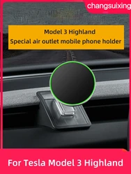 for 2023 2024 Tesla Model3 Highland Car Phone Holder Mount Adjustable Magnetic Car Phone Support Frame Accessories