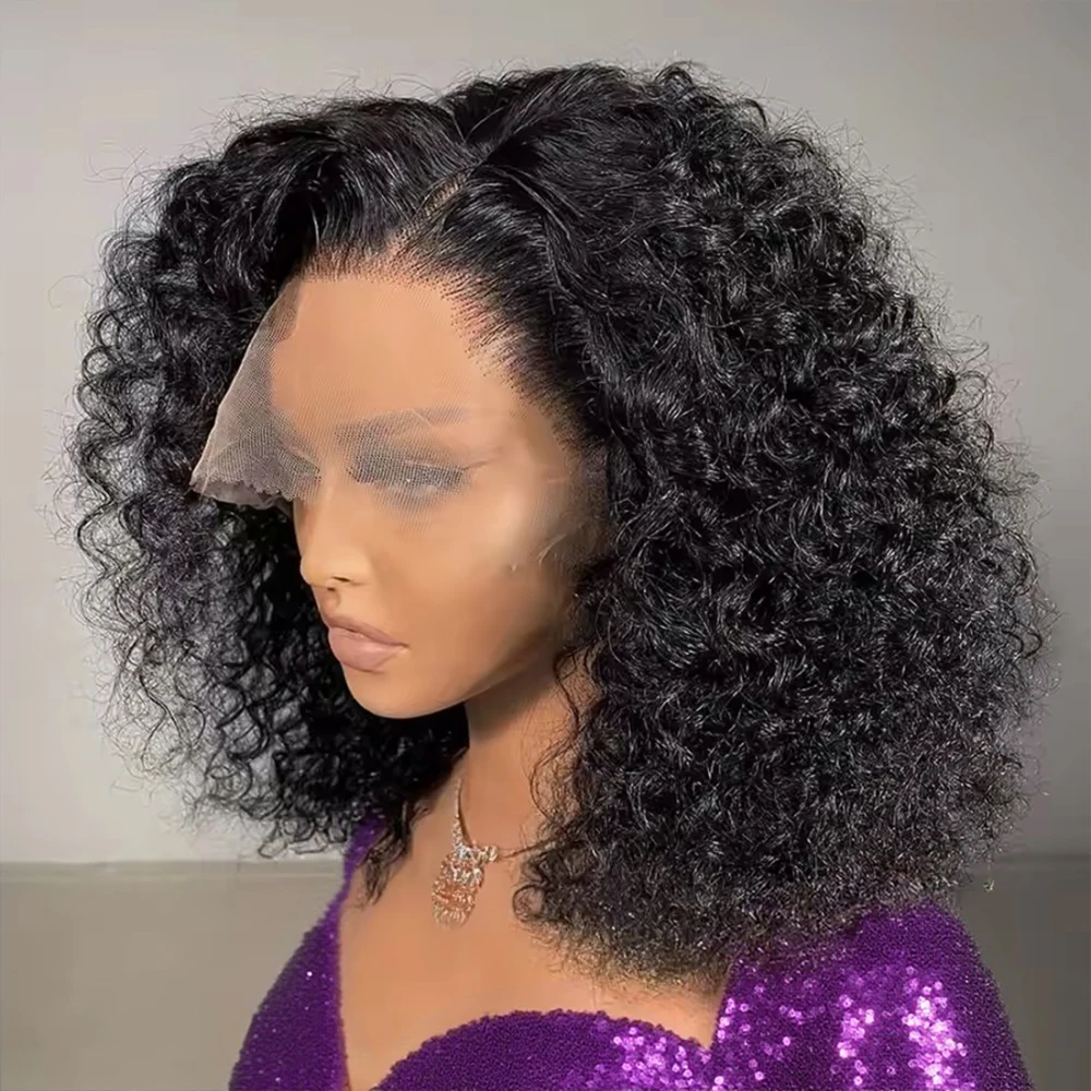 

No Glue Deep Wave 13x6 Lace Frontal Wigs For Women 13x4 7x5 Glueless Bob Wigs Curly Human Hair 250% Density Ready to Wear Wigs