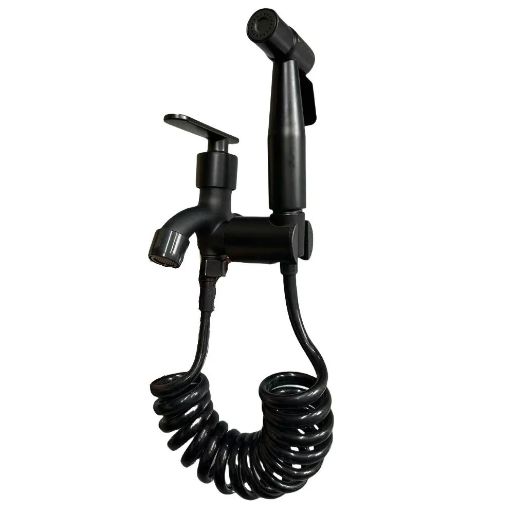 

Ручной опрыскиватель для биде высокого давления, регулируемый телефонный шланг, головки опрыскивателя для унитаза, не протечек, нержавеющая сталь 304